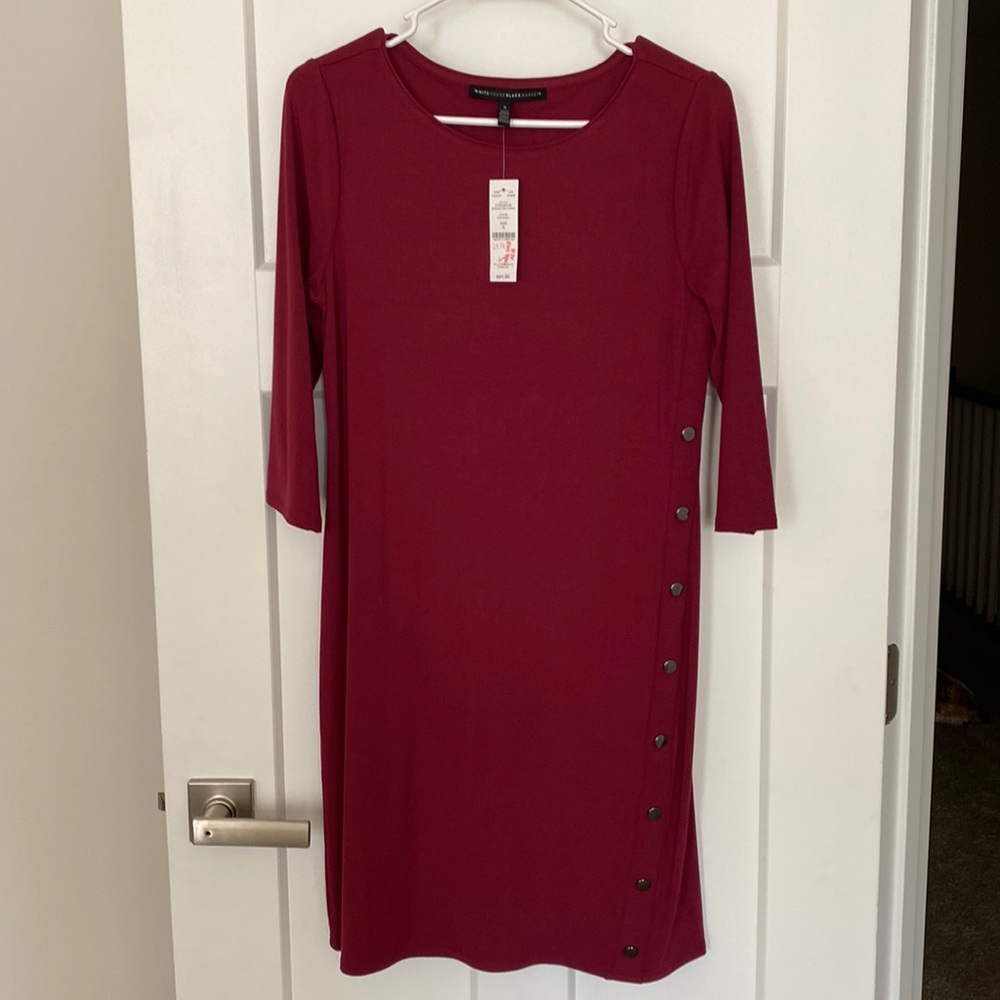 Red dress with buttons WHBM